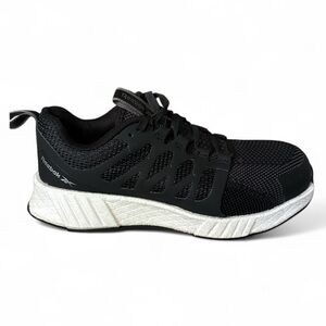 Reebok Work Women’s 6.5W Black White Steel Toe Slip Resistant Safety‎ Shoes